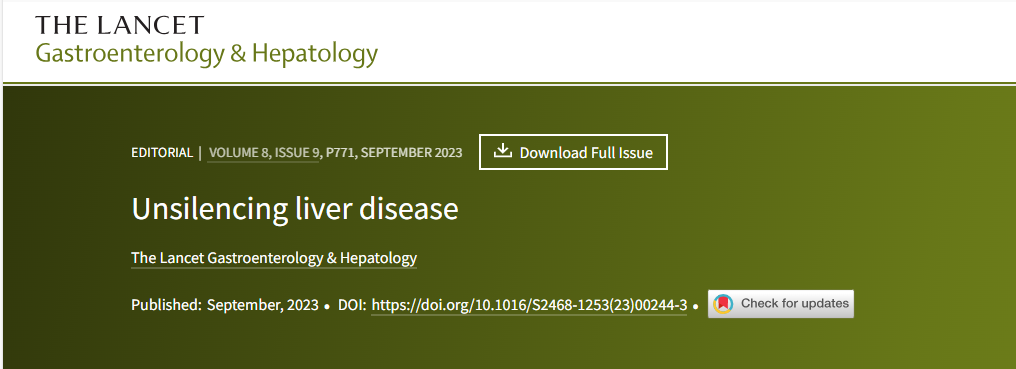 柳葉刀最新社評：讓肝病不再沉默，大力推動FibroScan的普及性